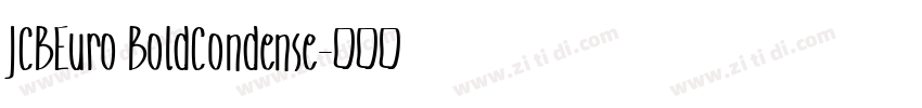 JCBEuro BoldCondense字体转换